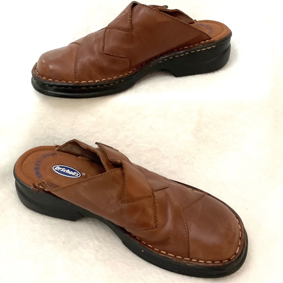 Dr Scholl's Megan Double Air Pillow Slip On Comfort Mule  Clog Leather Size 8 - Picture 2 of 15